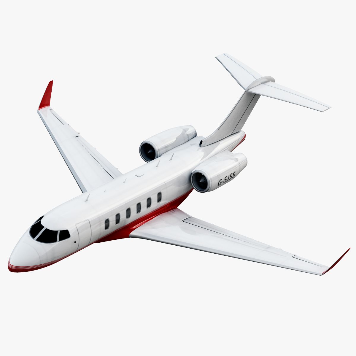 Bombardier Challenger 300 Private Jet 3d model