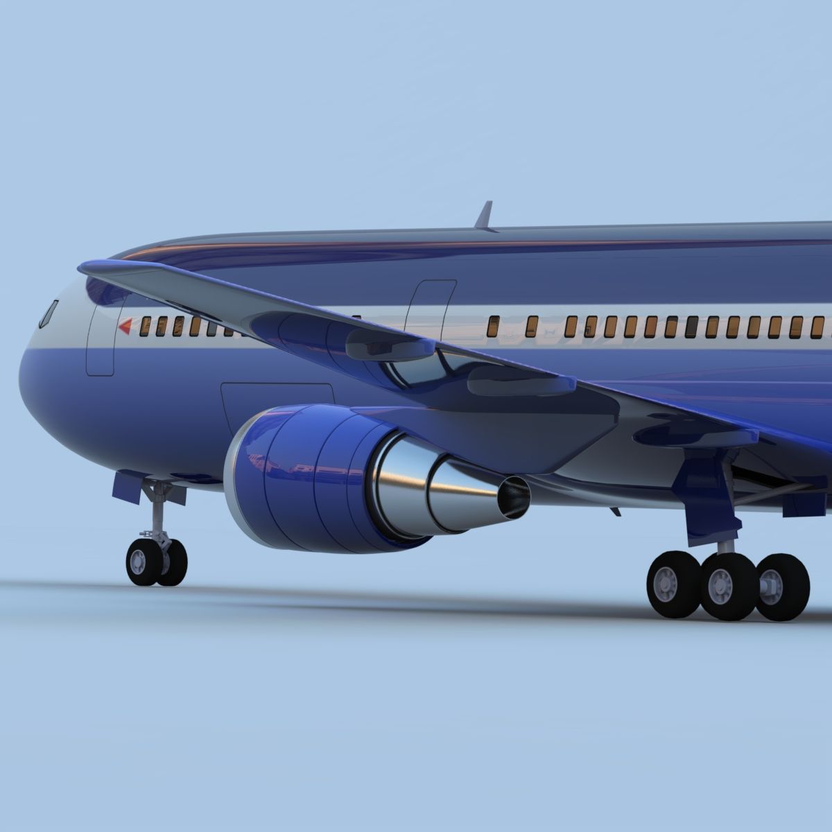 波音767-400 royalty-free 3d model - Preview no. 7