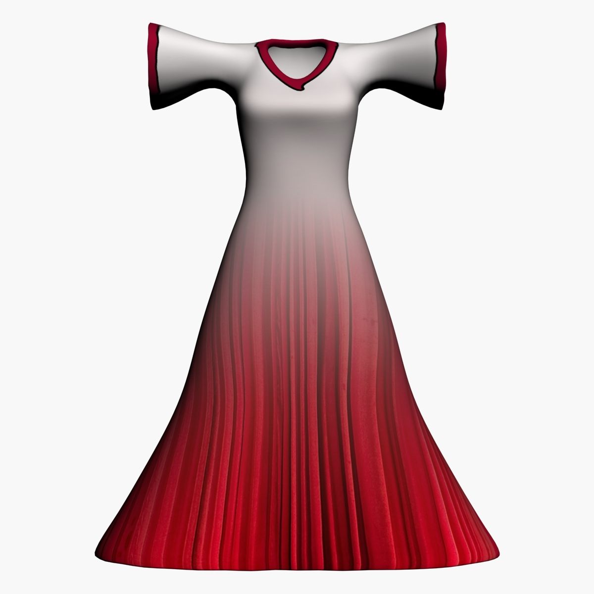 Femme pleine robe 3d model