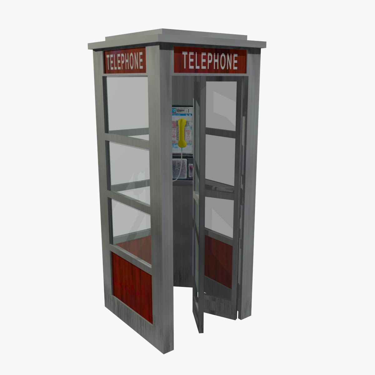 Cabine téléphonique 3d model