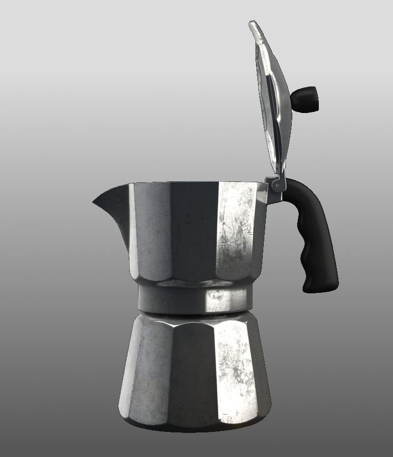 Oude Moka Pot 3d model