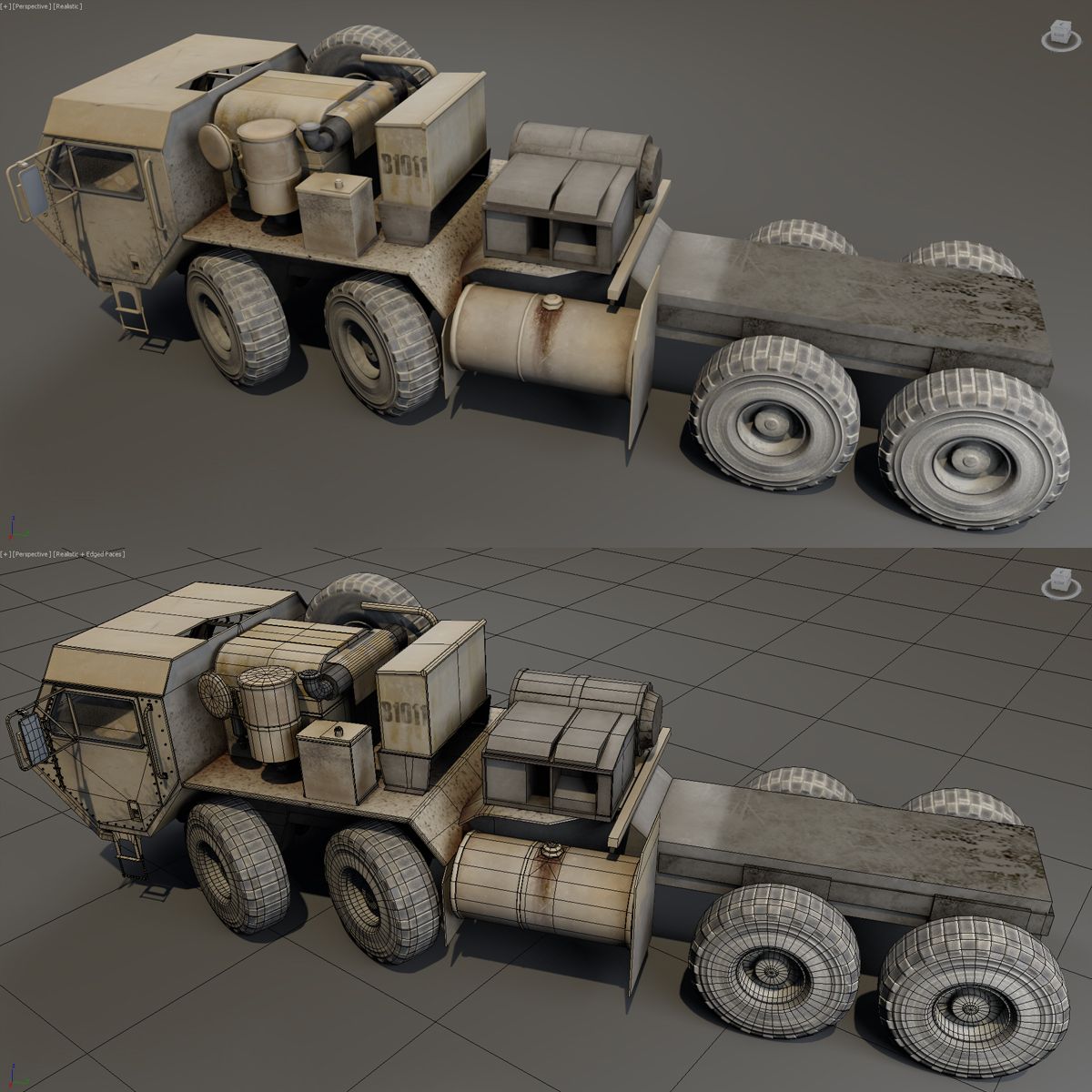 Hemtt Truck royalty-free 3d model - Preview no. 9