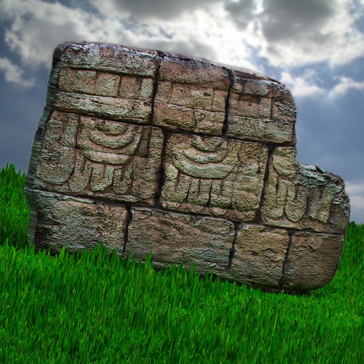 Azteekse ruïne 3d model