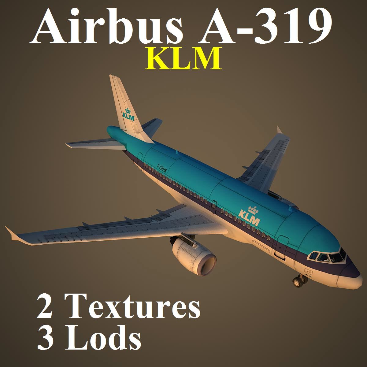 A319 KLM 3d model