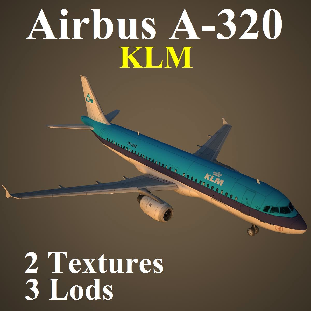 A320 KLM 3d model