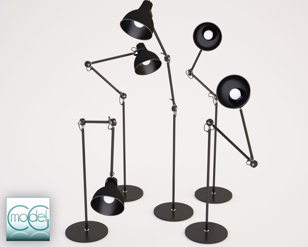 adjustable floor lamp 3d model