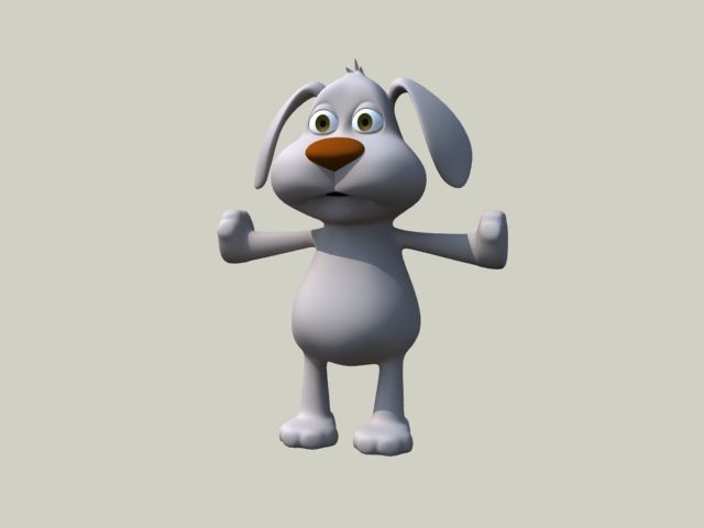 cartoon dog 3d model