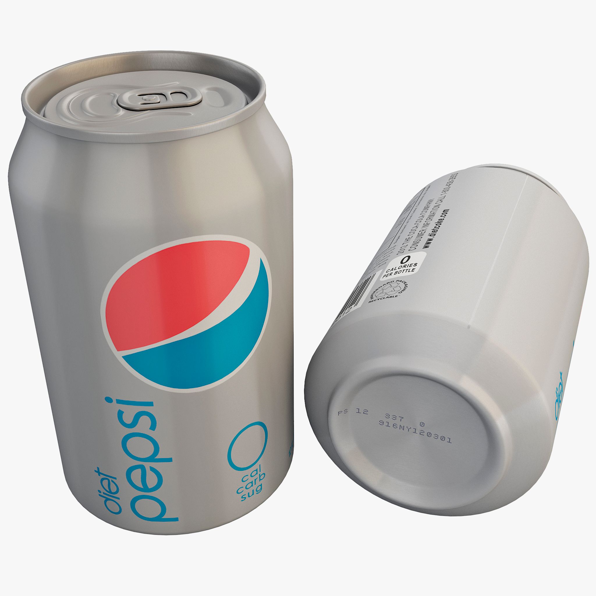 Diet Pepsi Can 3d model