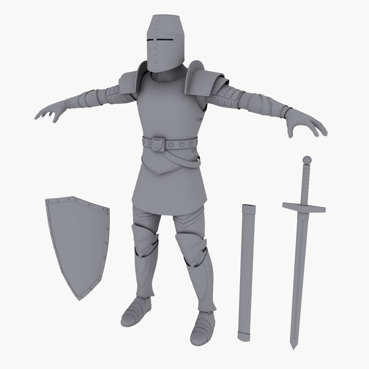 Knight High Poly 3d model