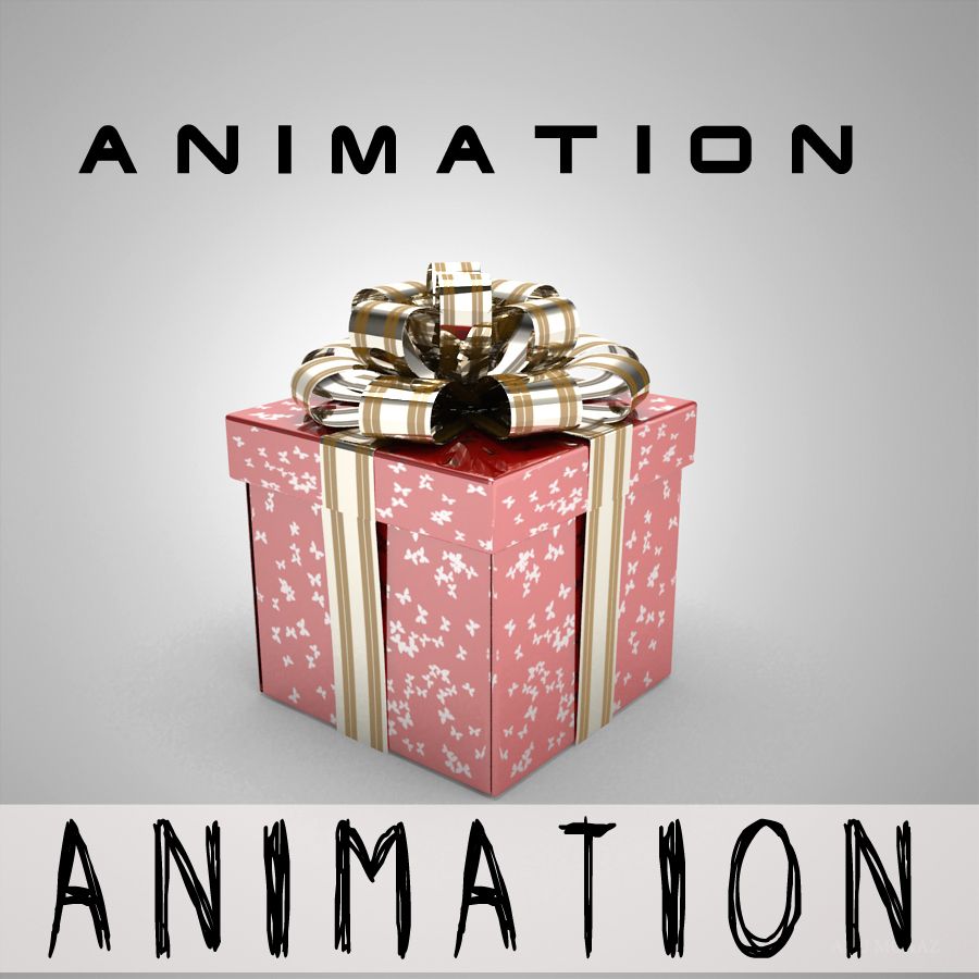 Animation Gift Box 3d model