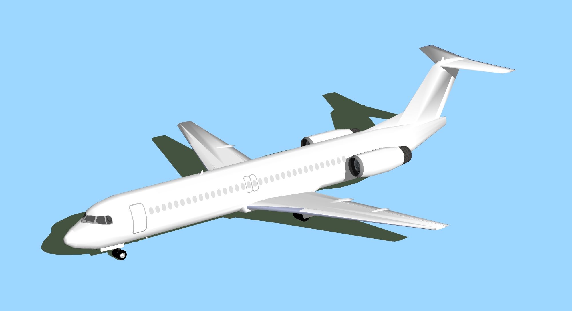 Fokker 100 modello 3d model