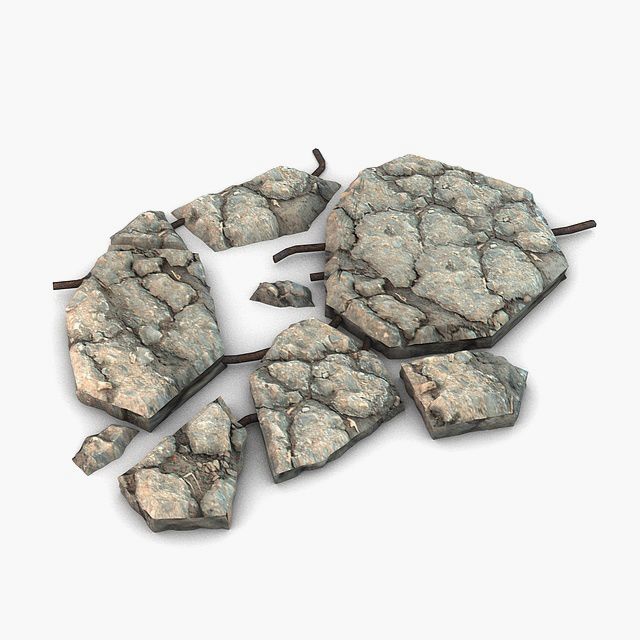 Broken concrete 3d model