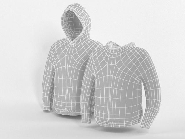 Hooded Sweater Base Meshes 3d model