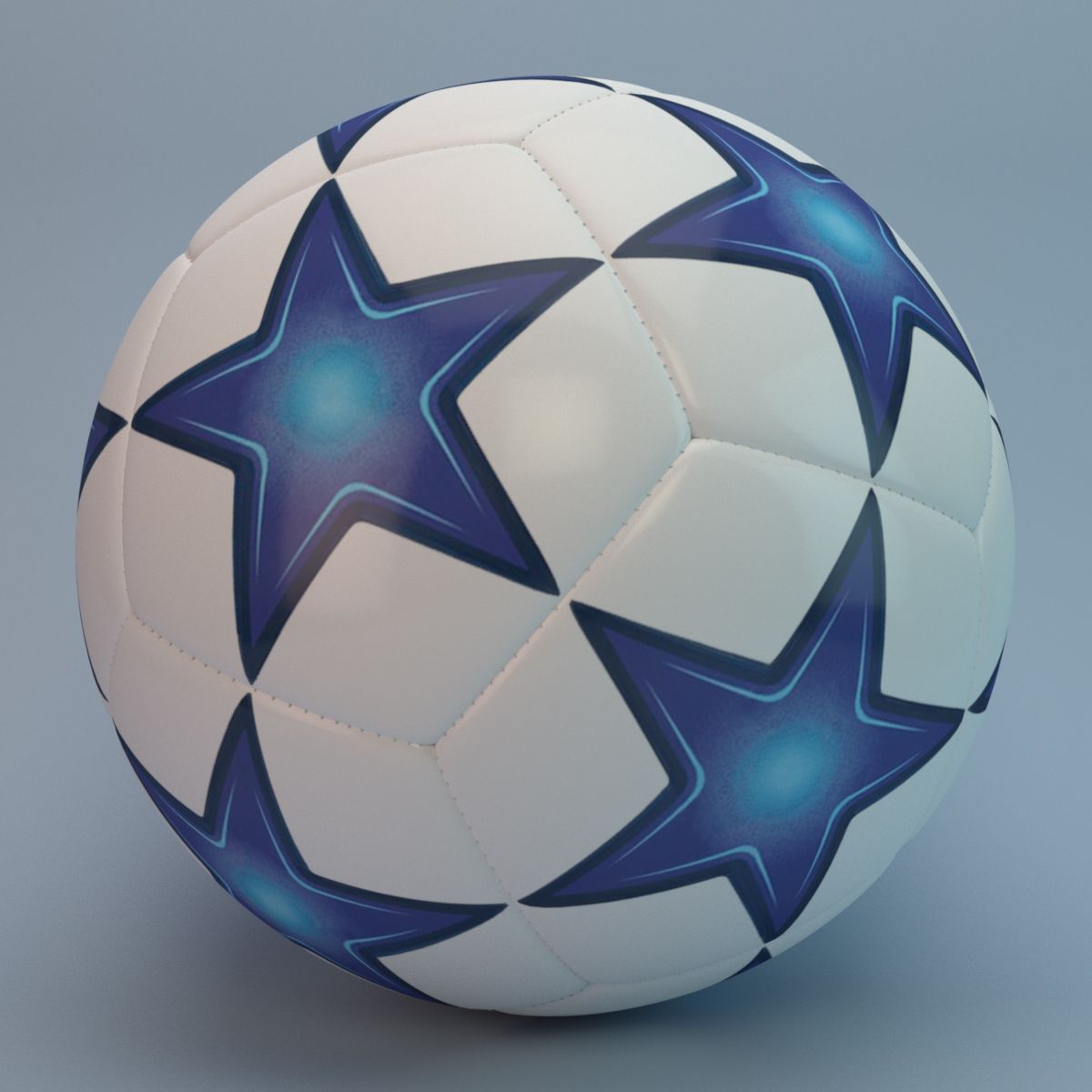 Palla da calcio royalty-free 3d model - Preview no. 4