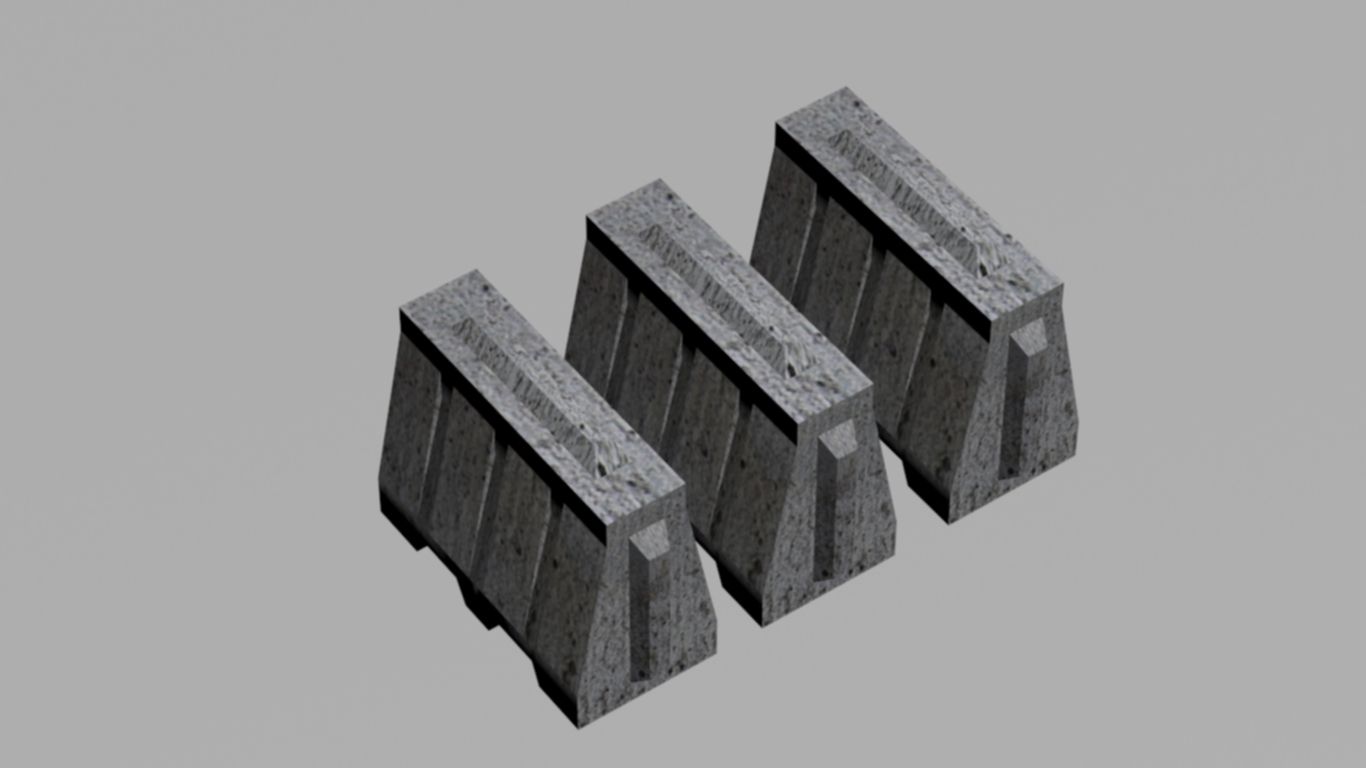 Vägspärr V3 3d model