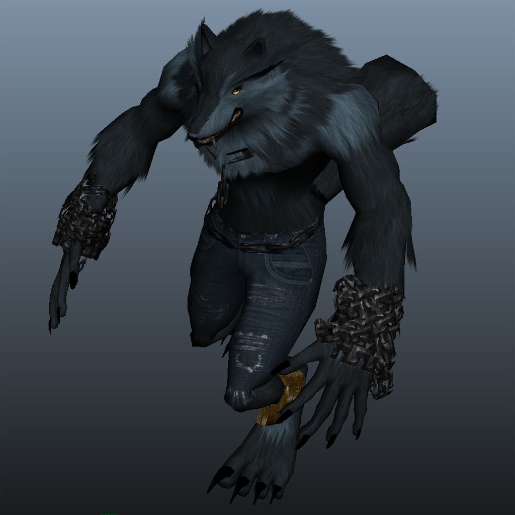 Hombre-lobo modelo 3d