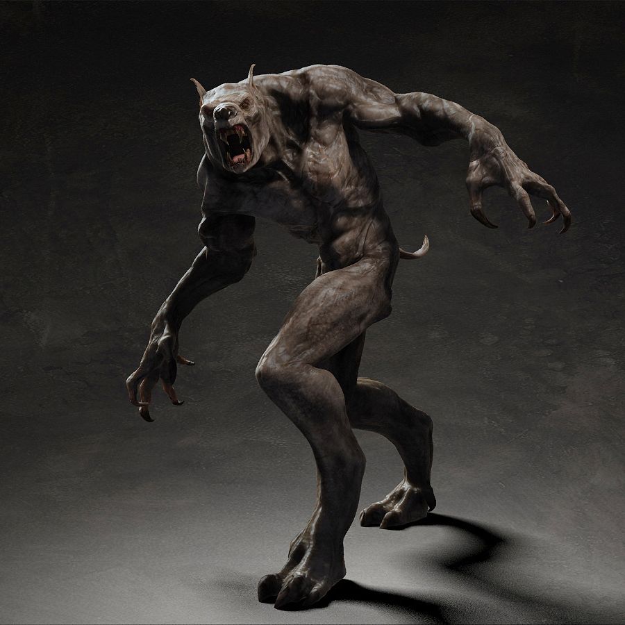 Criatura hombre lobo modelo 3d