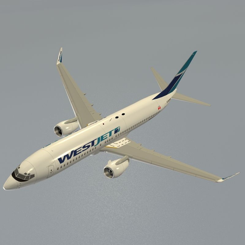 Boeing 737-800 WestJet 3d model