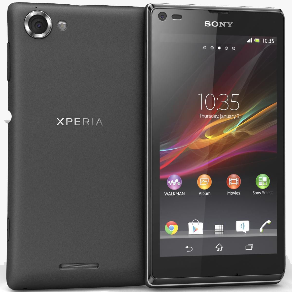 Sony Xperia L Black 3d model