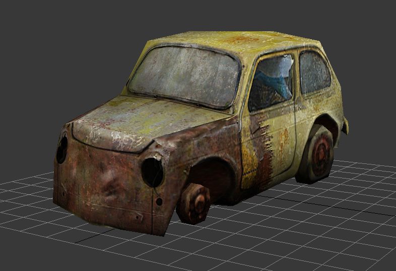 roestige auto 3d model