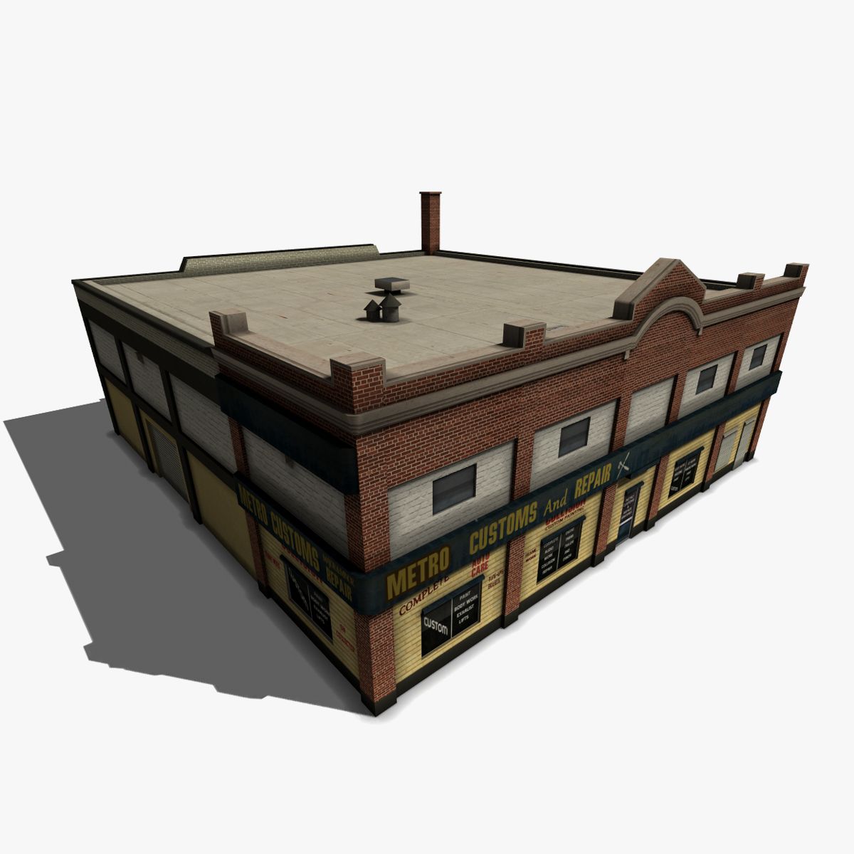 Car Repair Workshop 3d model