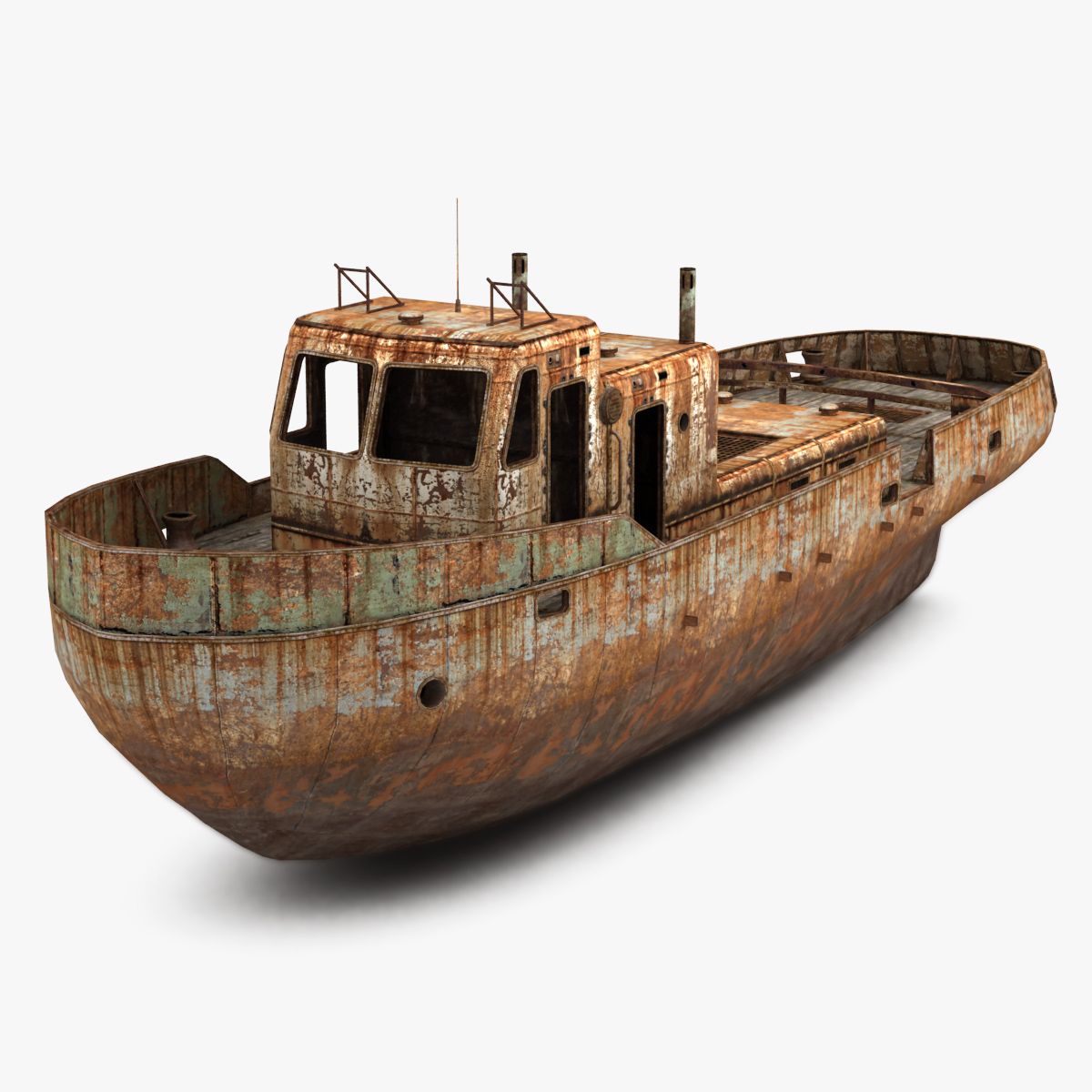 Roestige boot 3d model