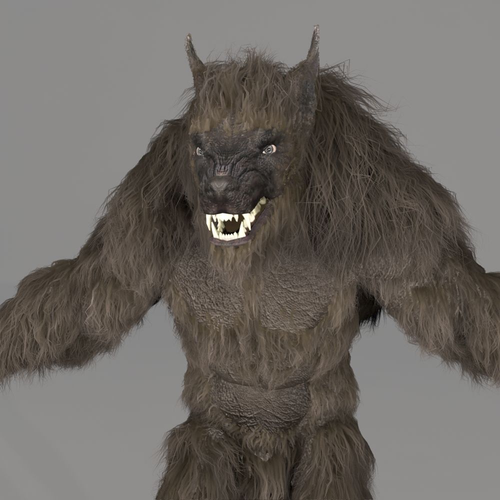 Hombre-lobo modelo 3d