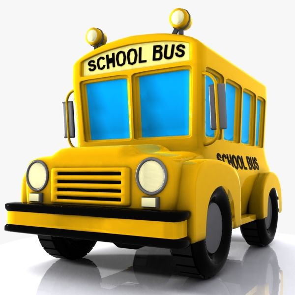 Cartoon School Bus 3d model