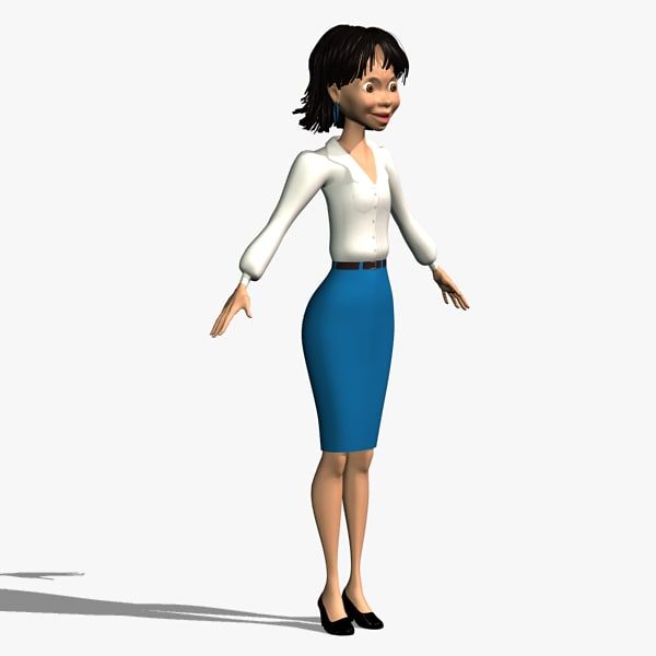 Personnage Fille 01 3d model