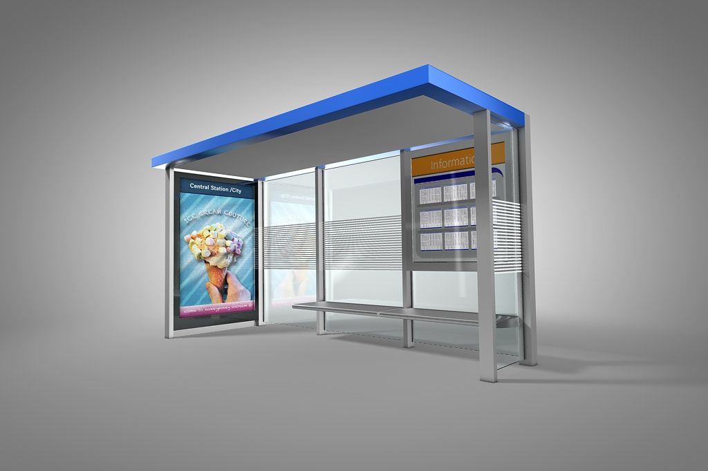 Bus stop 3d model