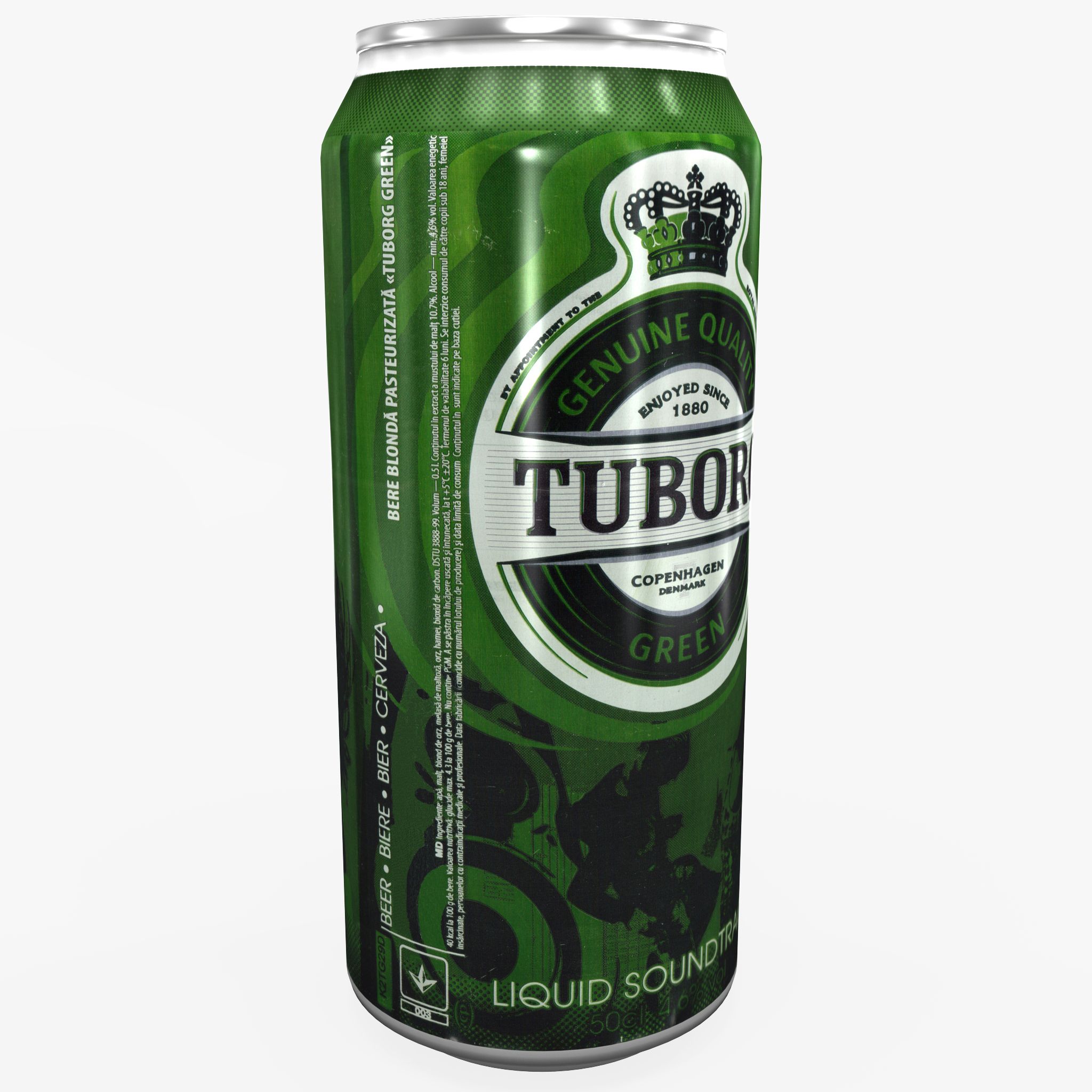 Tuborg Beer Can 3d model