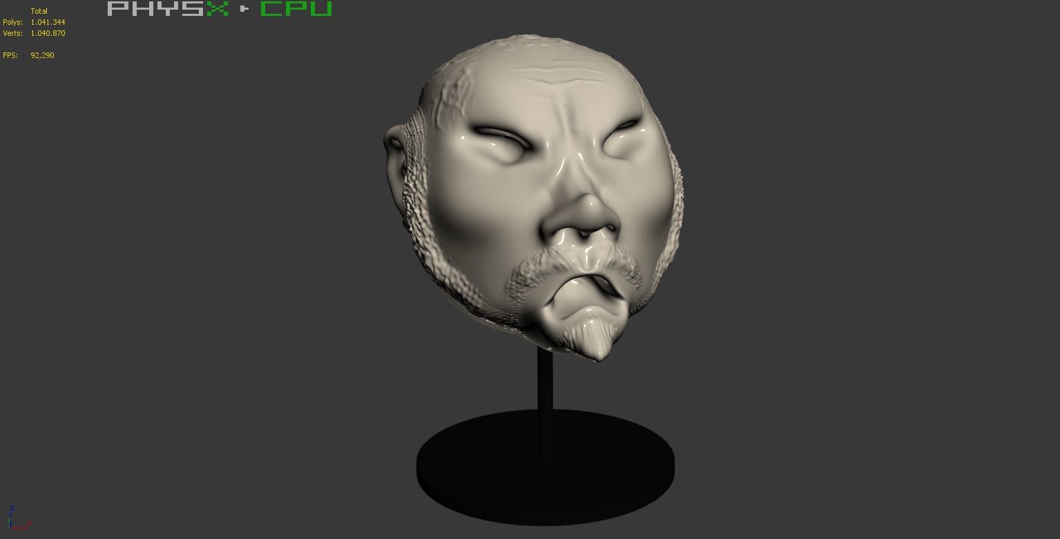 Character Head Sculpt royalty-free 3d model - Preview no. 13