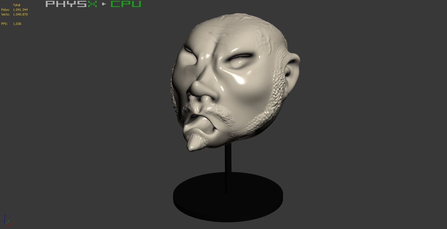 Character Head Sculpt royalty-free 3d model - Preview no. 12