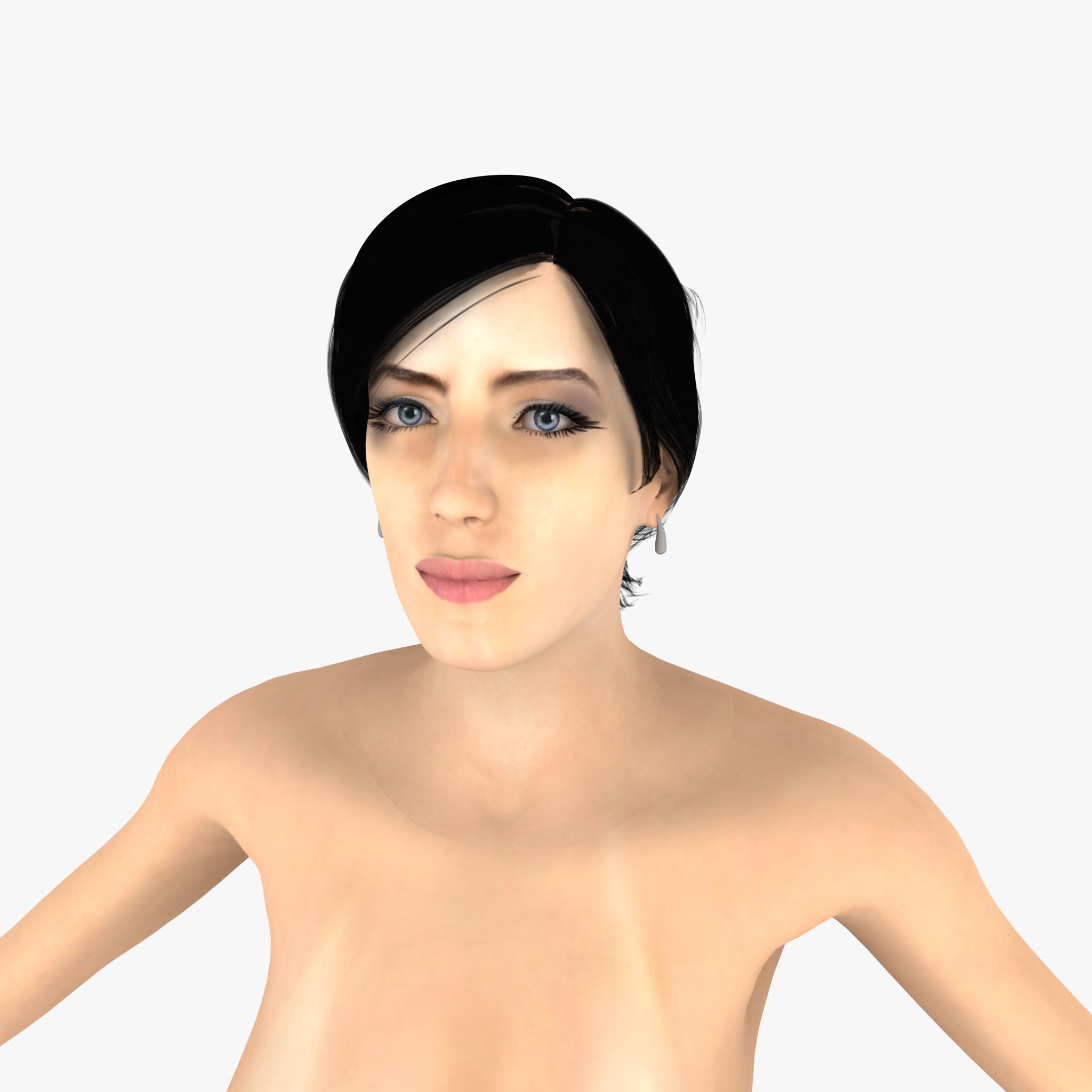 Clair Sexy Female Naked 3d model