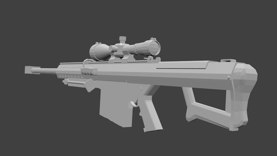 50 Cal. Fucile 3d model