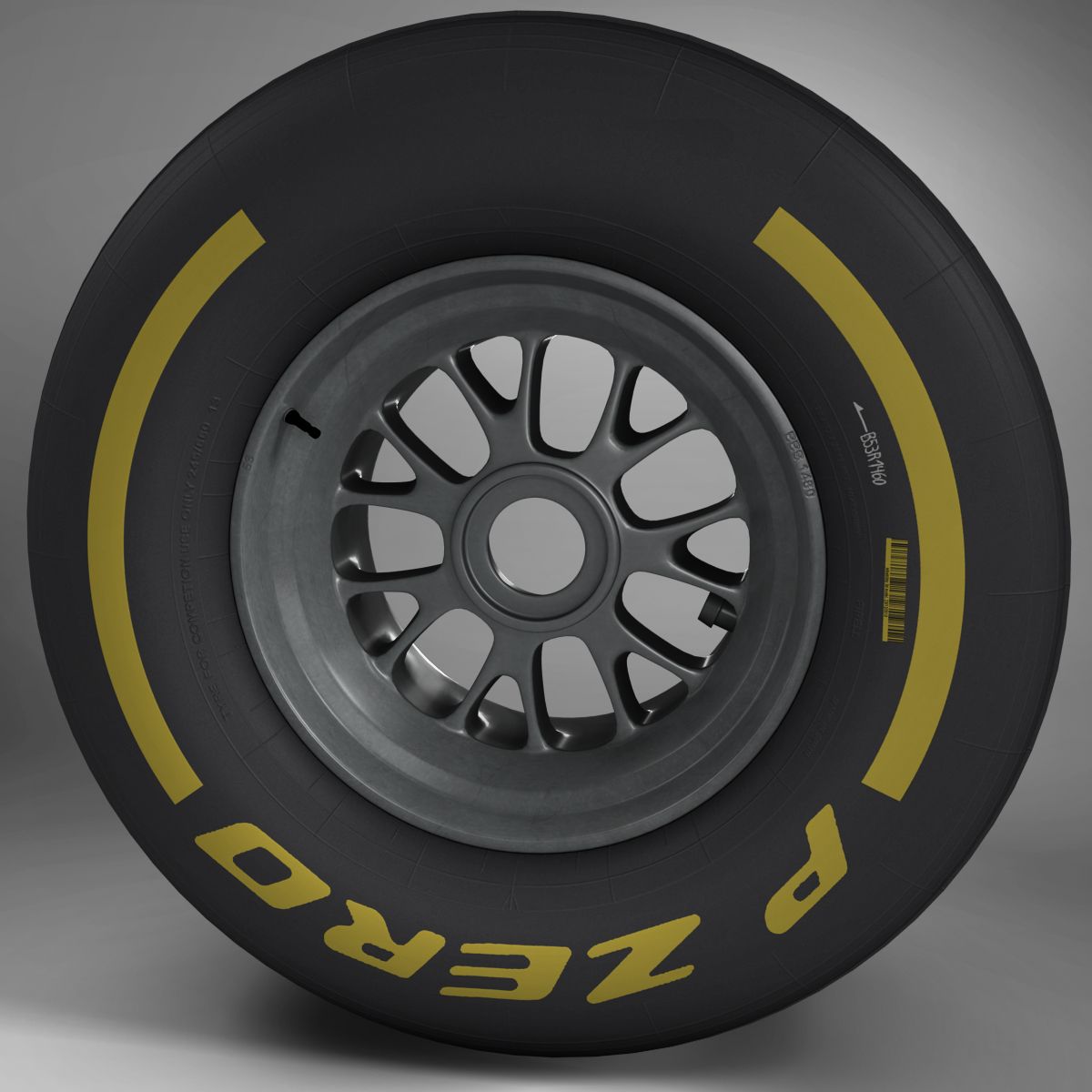 F1 tyre soft front 3d model