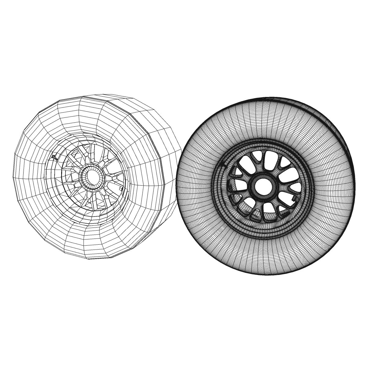 F1 tyre hard rear royalty-free 3d model - Preview no. 11