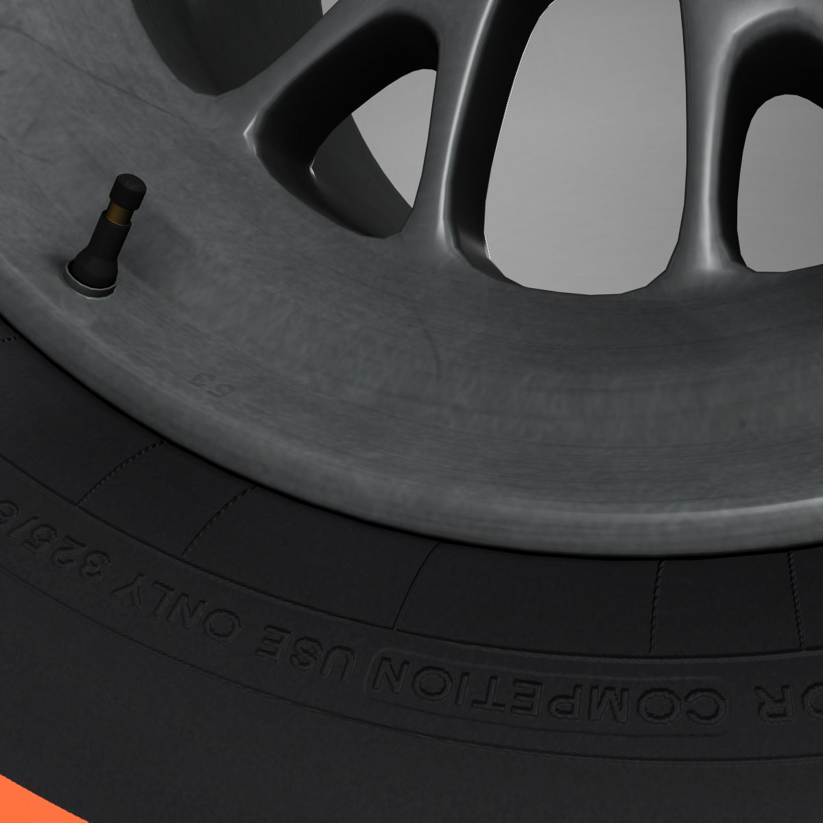 F1 tyre hard rear royalty-free 3d model - Preview no. 6