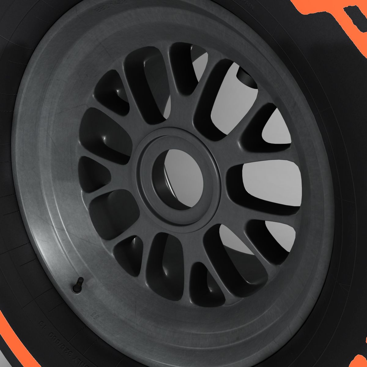 F1 tyre hard rear royalty-free 3d model - Preview no. 3