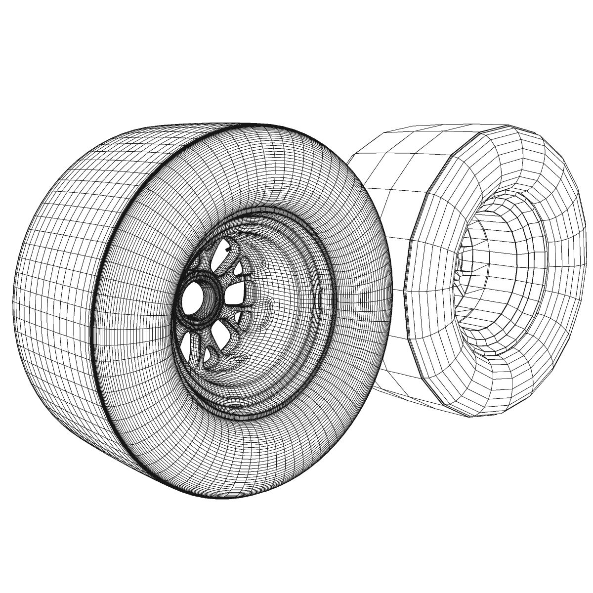 F1 tyre hard rear royalty-free 3d model - Preview no. 13