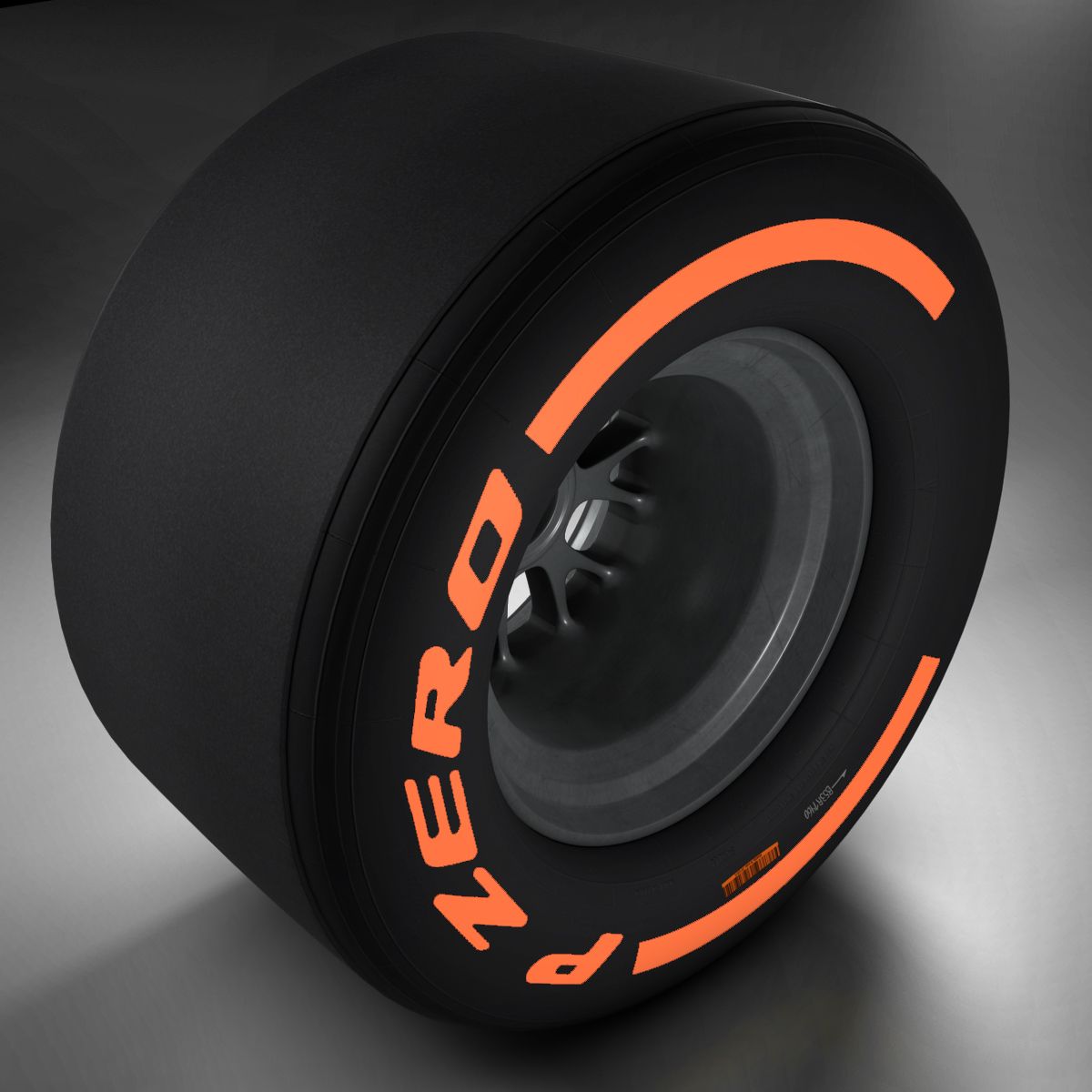 F1 tyre hard rear royalty-free 3d model - Preview no. 7