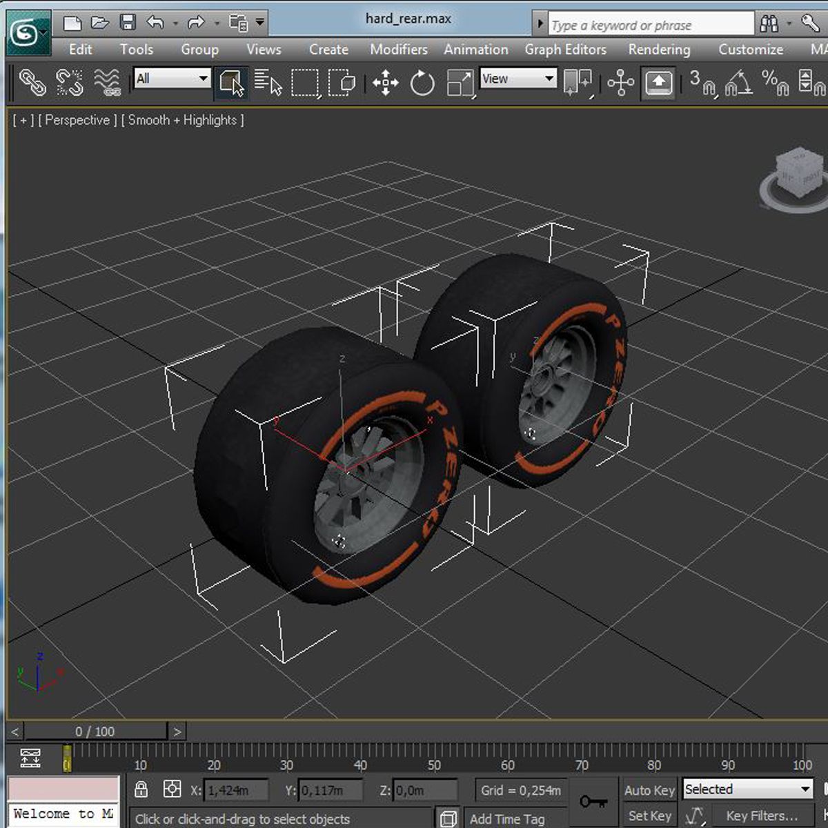 F1 tyre hard rear royalty-free 3d model - Preview no. 10