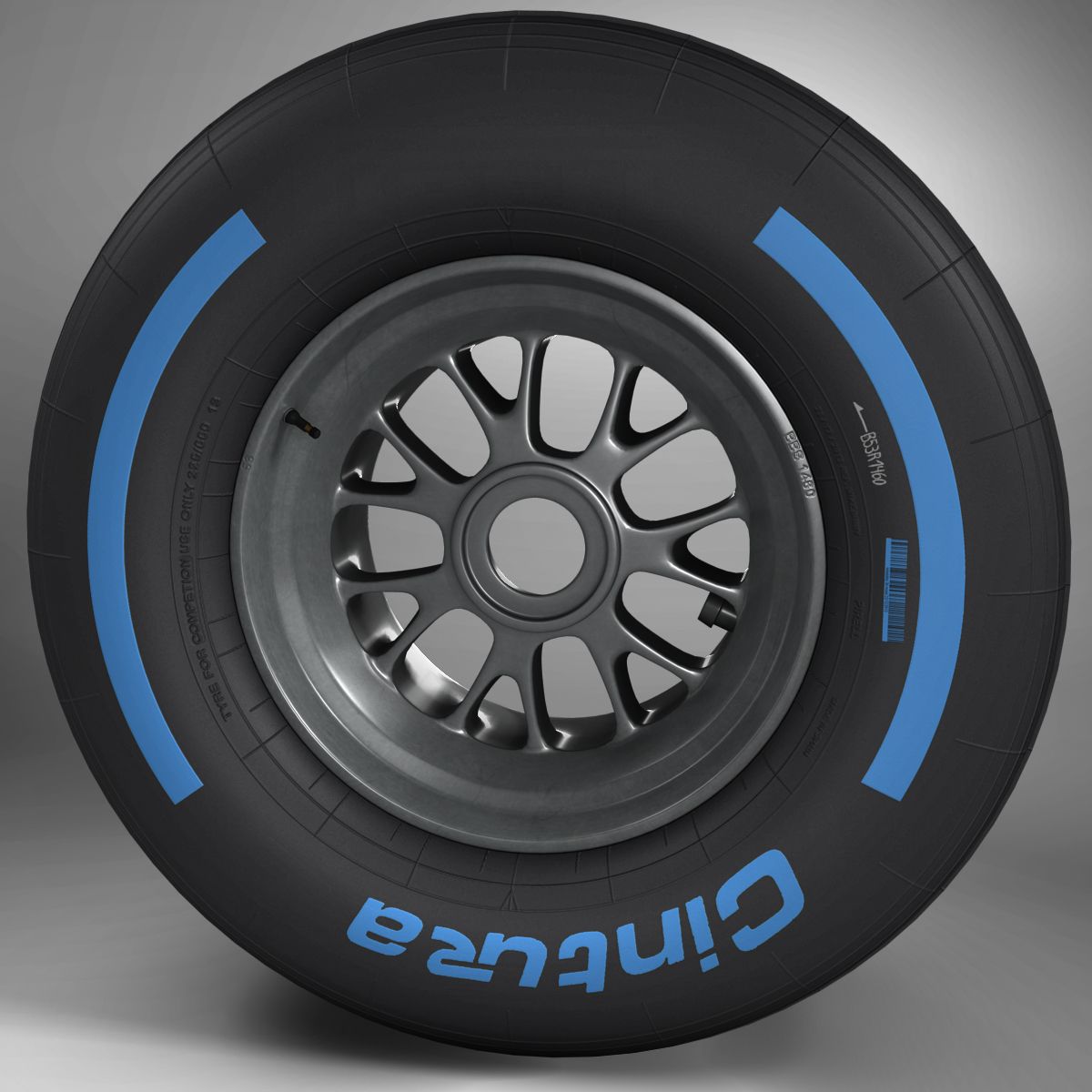 F1 tyre wet front 3d model