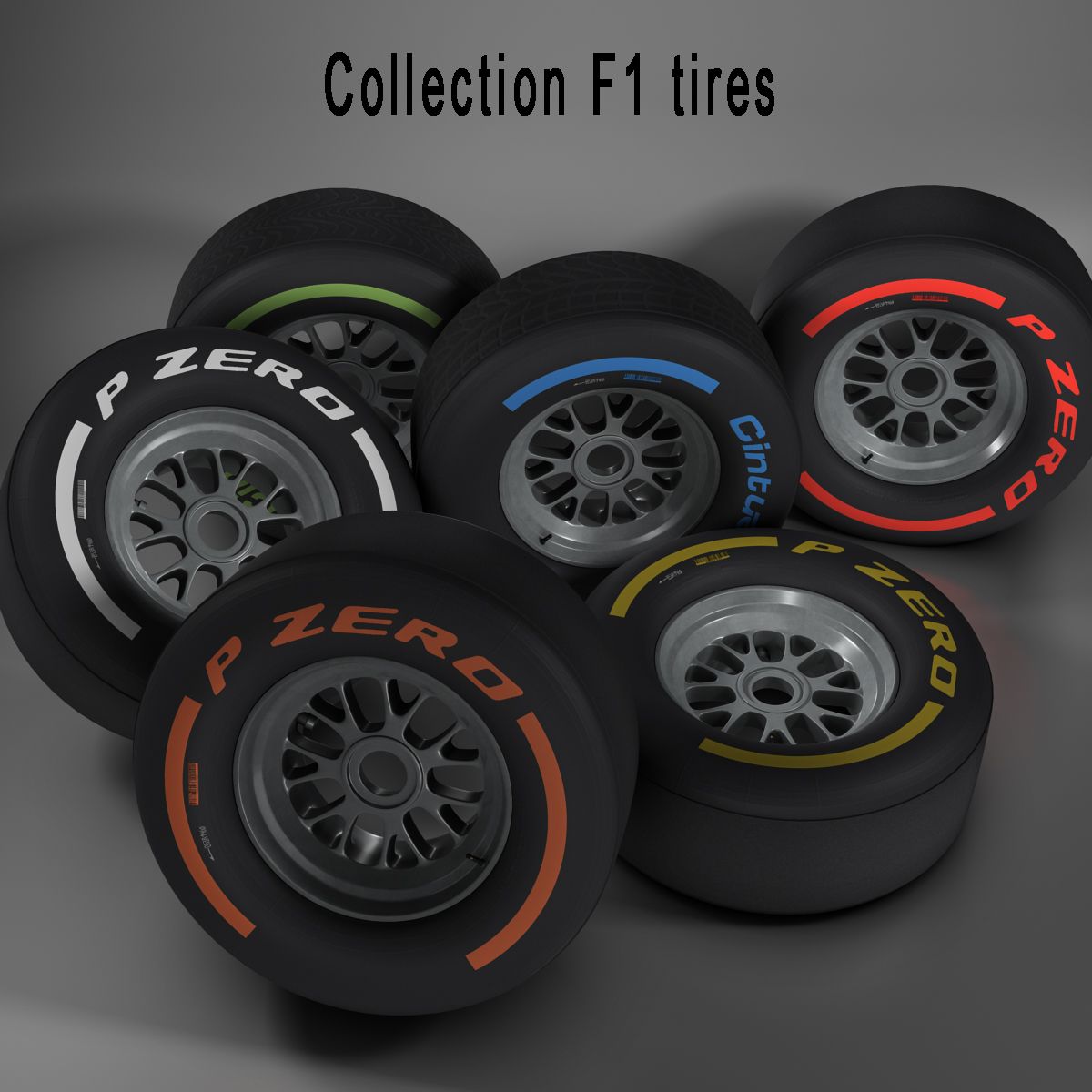 F1 tire collection 3d model