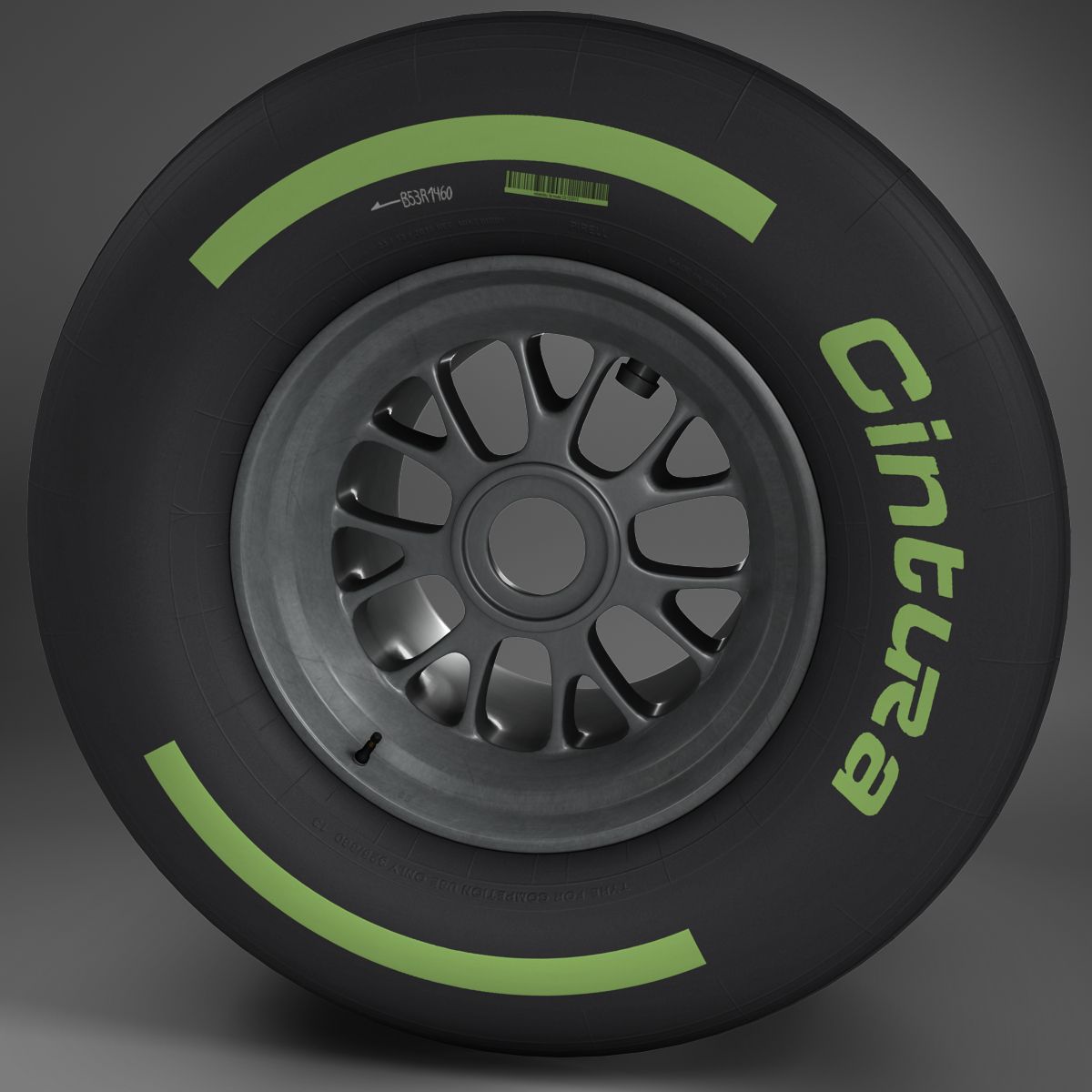 F1 tyre intermediate rear 3d model