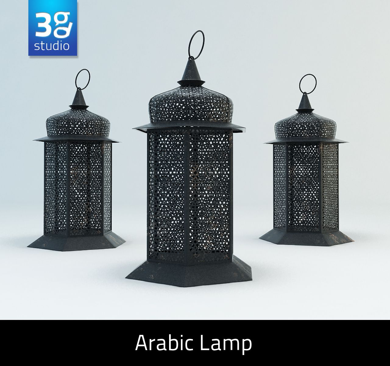 Arabische lamp 2 3d model