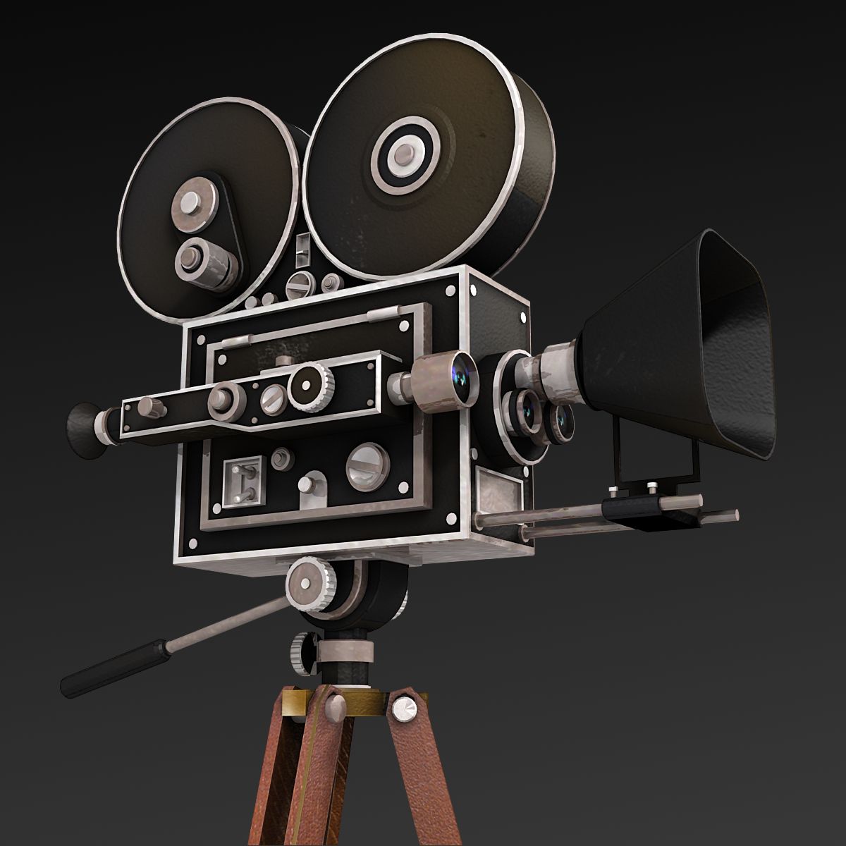 Film kamerası royalty-free 3d model - Preview no. 4