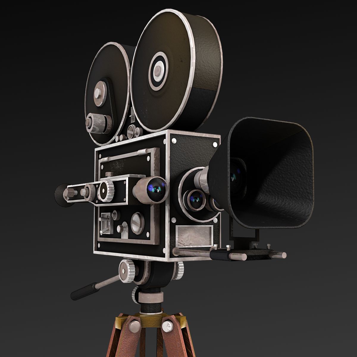 Film kamerası royalty-free 3d model - Preview no. 3