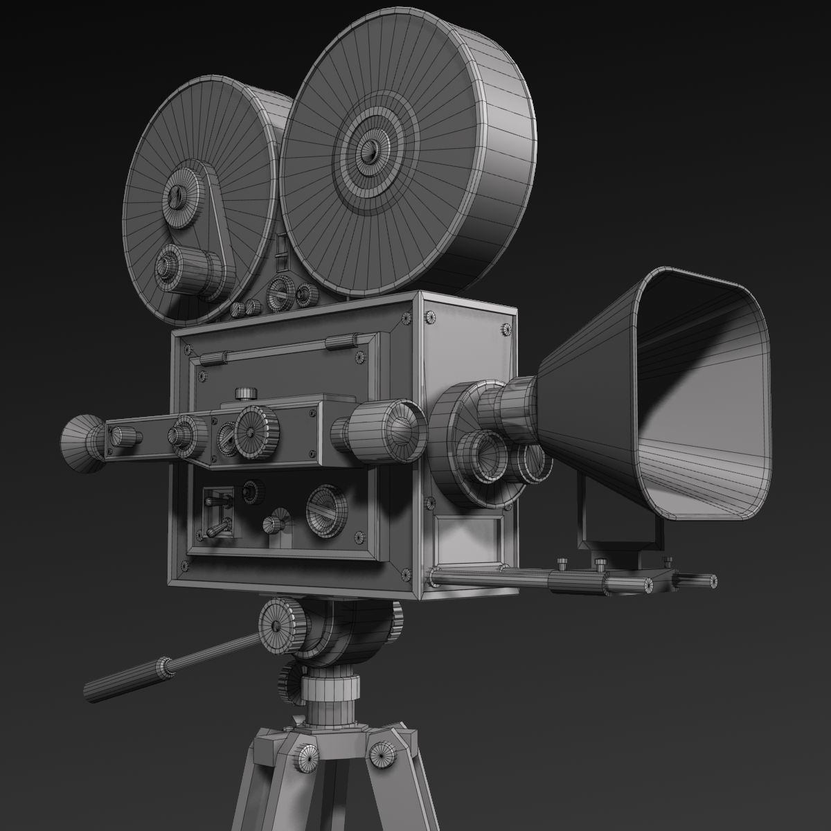 Film kamerası royalty-free 3d model - Preview no. 11