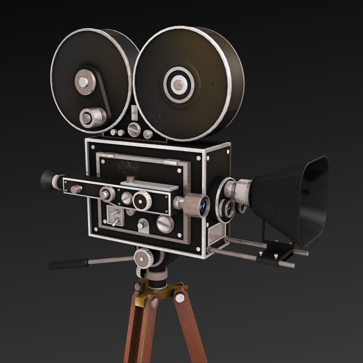 Film kamerası royalty-free 3d model - Preview no. 8